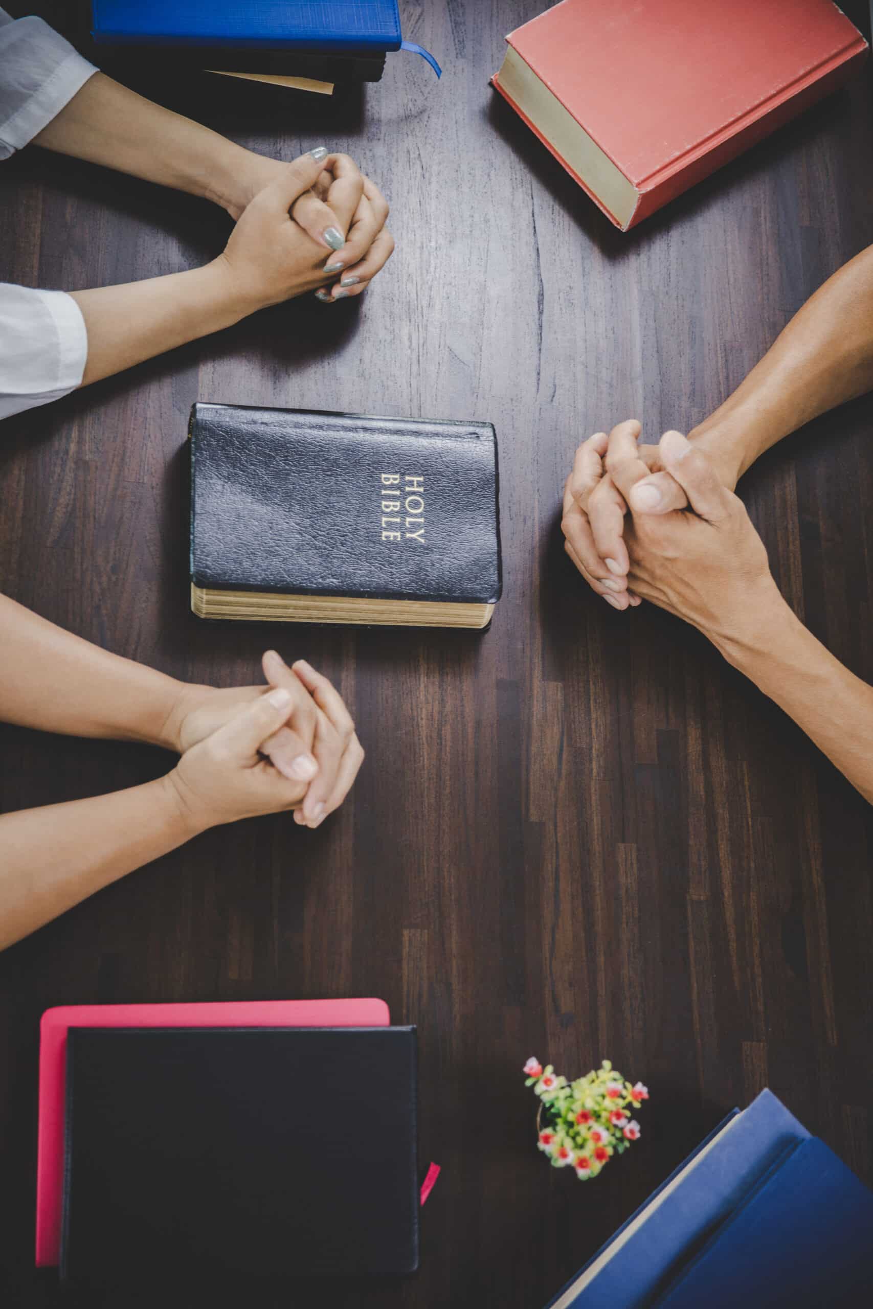 Group of people praying