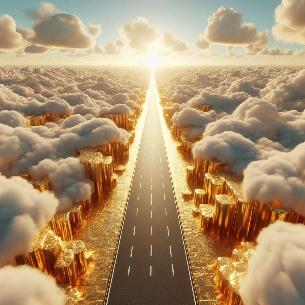 road-with-gold-and-clouds